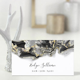 ブラックマーブリングデザイン名刺 名刺