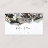 ブラックマーブリングデザイン名刺 名刺 (正面)