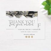 ブラックマーブリング感謝していデザインお客様の割引カード (デスク)