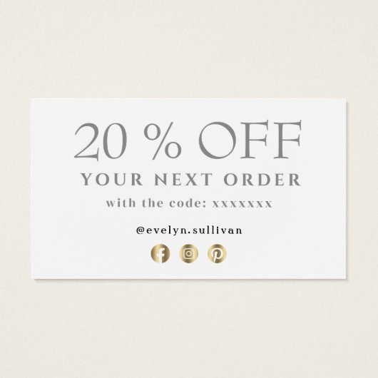 ブラックマーブリング感謝していデザインお客様の割引カード (裏面)