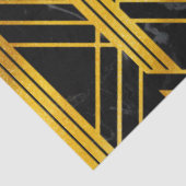 ブラックマーブルの黄金の幾何学的なアールデコ 薄葉紙 (詳細)