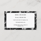 ブラックマーブルグラムゴールド&グリッター 名刺 (裏面)