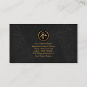 ブラックマーブルグランジゴールデン縁どバト 名刺 (裏面)