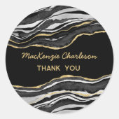 ブラックマーブルゲート金ゴールドゲードサンキュービジネス ラウンドシール (正面)