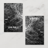 ブラックマーブルシンプルテンプレートモダンプロフェッショナル 名刺 (正面/裏面)