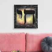 ブラックマーブルズテクスチャチャイシンボルウォールアートキャンバス キャンバスプリント (インサイチュ (リビング))