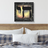 ブラックマーブルズテクスチャチャイシンボルウォールアートキャンバス キャンバスプリント (インサイチュ (寝室))