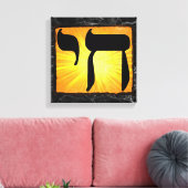 ブラックマーブルズテクスチャチャイシンボル日が差すことキャンバス キャンバスプリント (インサイチュ (リビング))