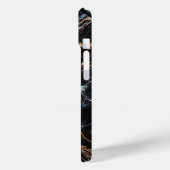 ブラックマーブルズ&金ゴールド静脈 Case-Mate iPhoneケース (裏面 / 左)