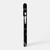 ブラックマーブルデザイン- iPhone 16ケース (左側面)