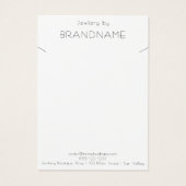 ブラックマーブルネックレスジュエリーディスプレイカード (裏面)