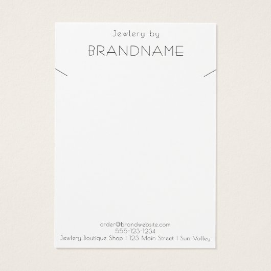 ブラックマーブルネックレスジュエリーディスプレイカード (裏面)