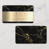 ブラックマーブルプロフェッショナルビジネスコンサルタント 名刺 (正面/裏面)