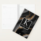 ブラックマーブルモノグラムモダンアポイントメントブック プランナー手帳 (ディスプレー)