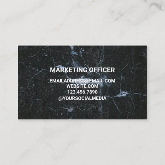 ブラックマーブル名刺 名刺 (裏面)