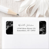 ブラックマーブル差出人住所ラベル ラベル (インサイチュ)