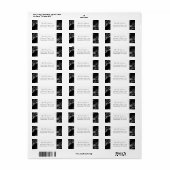 ブラックマーブル差出人住所ラベル ラベル (フルシート)