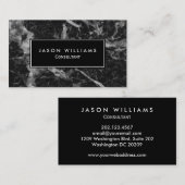 ブラックマーブル抽象芸術プロフェッショナル 名刺 (正面/裏面)