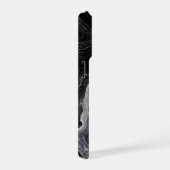 ブラックマーブル渦巻きスマホケース iPhoneケース (右側面)