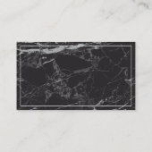 ブラックマーブル縁どミニマリストの名刺 名刺 (裏面)