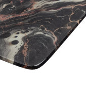 ブラックマーブル金ゴールドアクセントモダンキッエレガントチン カッティングボード (角)