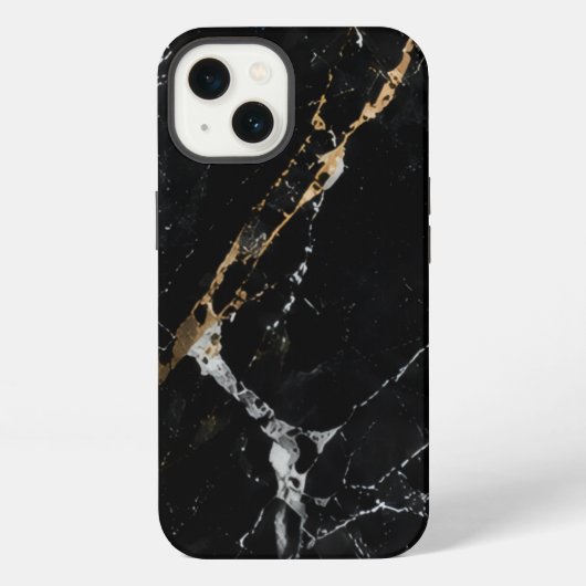 ブラックマーブル エリート iPhoneケース (裏面)