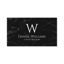 ブラックマーブル ホワイトモノグラム モダン エレガント