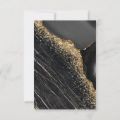 ブラックマーブル、ワインボトル、風船、 引退  招待状 (裏面)