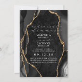 ブラックマーブル&金ゴールドアゲートディナーリハーサル 招待状 (正面)