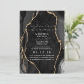 ブラックマーブル&金ゴールドアゲートディナーリハーサル 招待状 (スタンド正面)