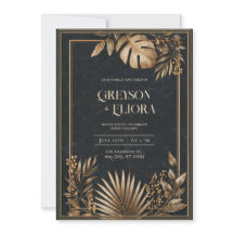 ブラックマーブル&金ゴールドVIPラックス結婚ズ