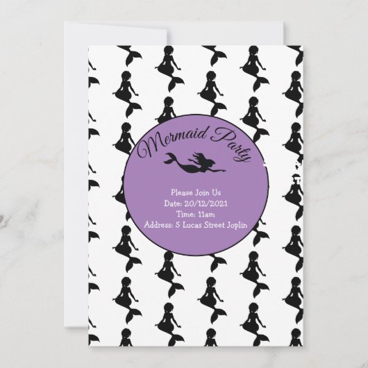 ブラックマーメイドの招待状 招待状 (正面)