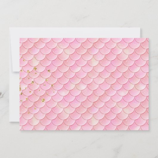 ブラックマーメイドの誕生日パーティー招待状 招待状 (裏面)