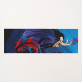 ブラックマーメイドウォータードラゴンズ紫 ヨガマット (正面(横))