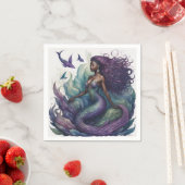 ブラックマーメイドパープル スタンダードカクテルナプキン (インサイチュ)