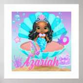 ブラックマーメイドプリンセス6thバースデーパーティー ポスター (正面)