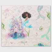 ブラックマーメイドプリンセス | 海の下 ラッピングペーパー (フラット)