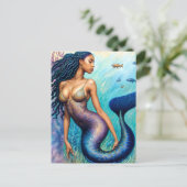 ブラックマーメイド水中 ポストカード (スタンド正面)