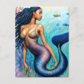 ブラックマーメイド水中 ポストカード (正面)
