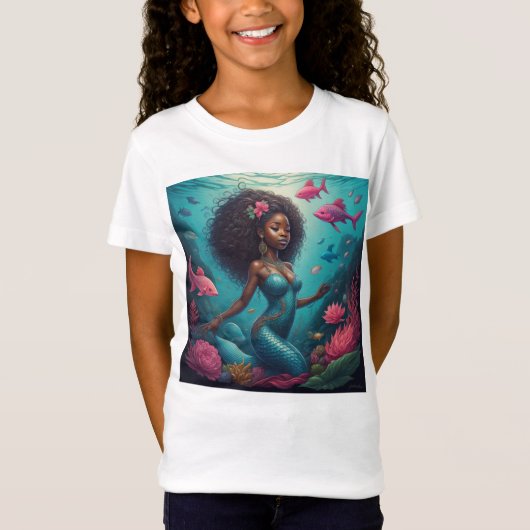 ブラックマーメイド海Tシャツ Tシャツ (正面)
