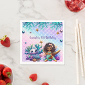 ブラックマーメイド誕生日ナプキンス スタンダードカクテルナプキン (インサイチュ)