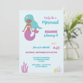 ブラックマーメイド誕生日パーティーの招待 招待状 (スタンド正面)