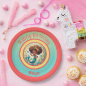 ブラックマーメイド誕生日紙プレート ペーパープレート (パーティー)