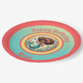 ブラックマーメイド誕生日紙プレート ペーパープレート (アングル)