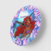 ブラックマーメイド ラウンド壁時計 (傾斜)