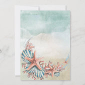 ブラックマーメイド　海の下で編集可能　５歳の誕生日 招待状 (裏面)