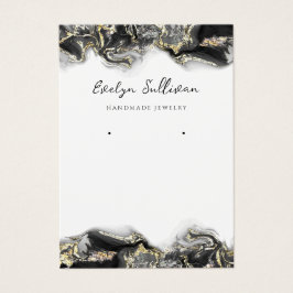 ブラックマーリングデザインジュエリー表示カード