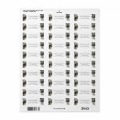 ブラックマーリングデザイン差出人住所ラベル ラベル (フルシート)