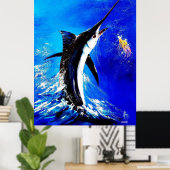 ブラックマーリン「ブラックアタック」 ポスター (ホームオフィス)