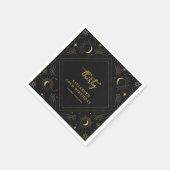 ブラックミスティック占星術ムーン30歳の誕生日 スタンダードカクテルナプキン (角)